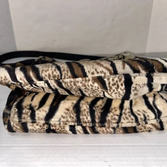 Ohh Ashley!! Vintage Boho Animal Print Hair Feel Shoulder Purse Rectangle Buckle - Picture 5 of 7